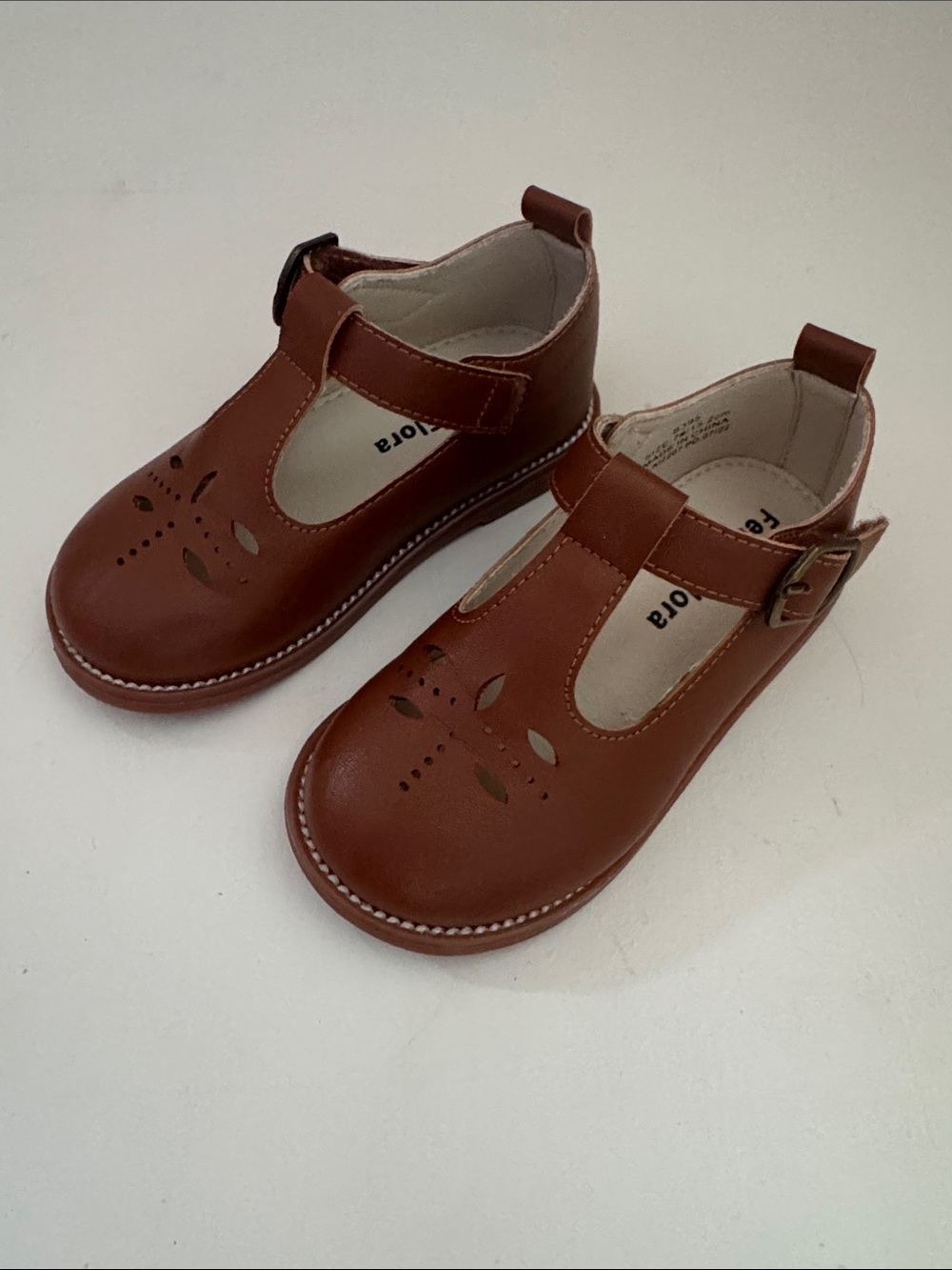 Felix & Flora Toddler Girls Brown Mary Jane Dress Shoes, Size 7